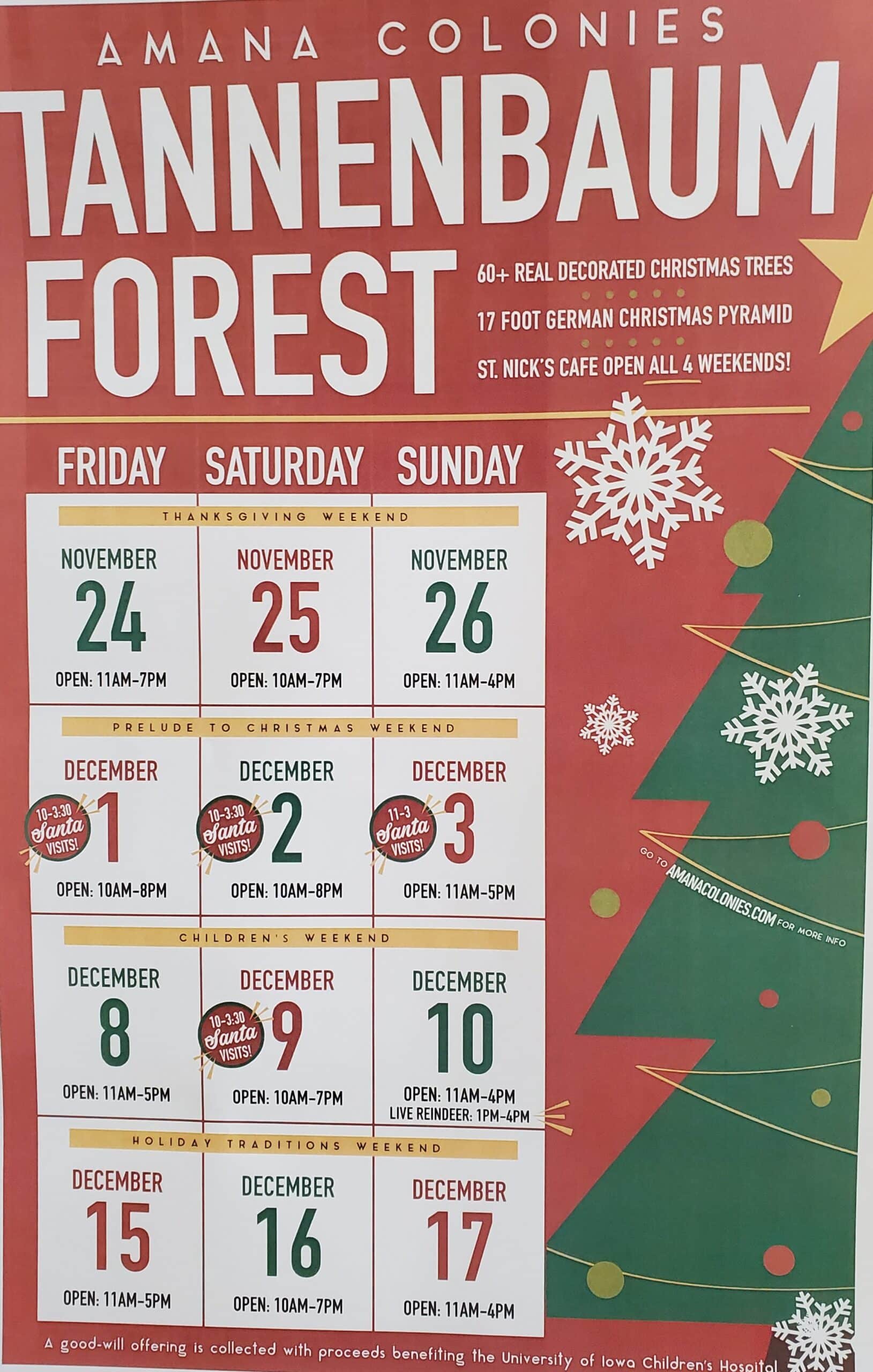 Tannenbaum forest schedule