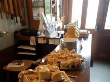 sweets lined up on table