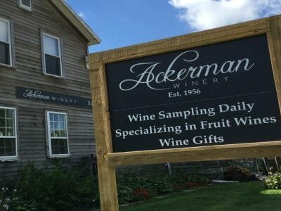 Ackerman Winery sign and building