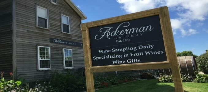 Ackerman Winery sign and building