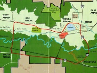 Map of Amana Colonies