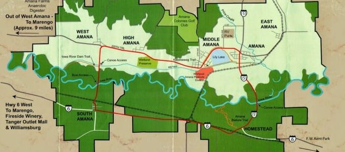 Map of Amana Colonies