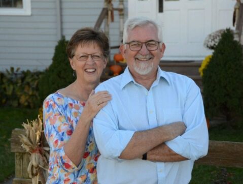 Innkeepers, June and Marc, in front of Die Heimat Country Inn