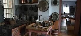 Old-timey kitchen with old kitchenware