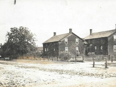 Historical view of two buildings