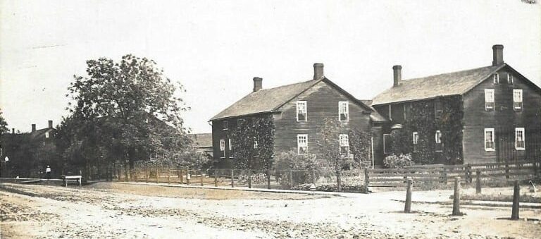 Historical view of two buildings